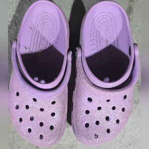 CROCS Kids Glitter Lavender Clogs
